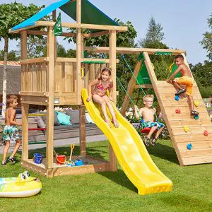 Jungle Gym Hut legetårn med klatremodul