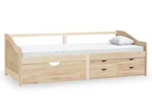 vidaXL 3-personers med skuffer 90x200 cm massivt fyrretræ