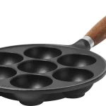 Æbleskivepande i Støbejern 20cm Matte Black