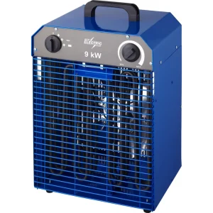 BLUE ELECTRIC varmeblæser 9kW med overophednings sikring 400V