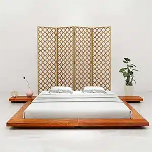 Japansk futonsengestel 180x200 cm massivt akacietræ