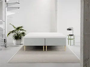 Tromsø Linen Box (Lysegrå) - 210x210 cm